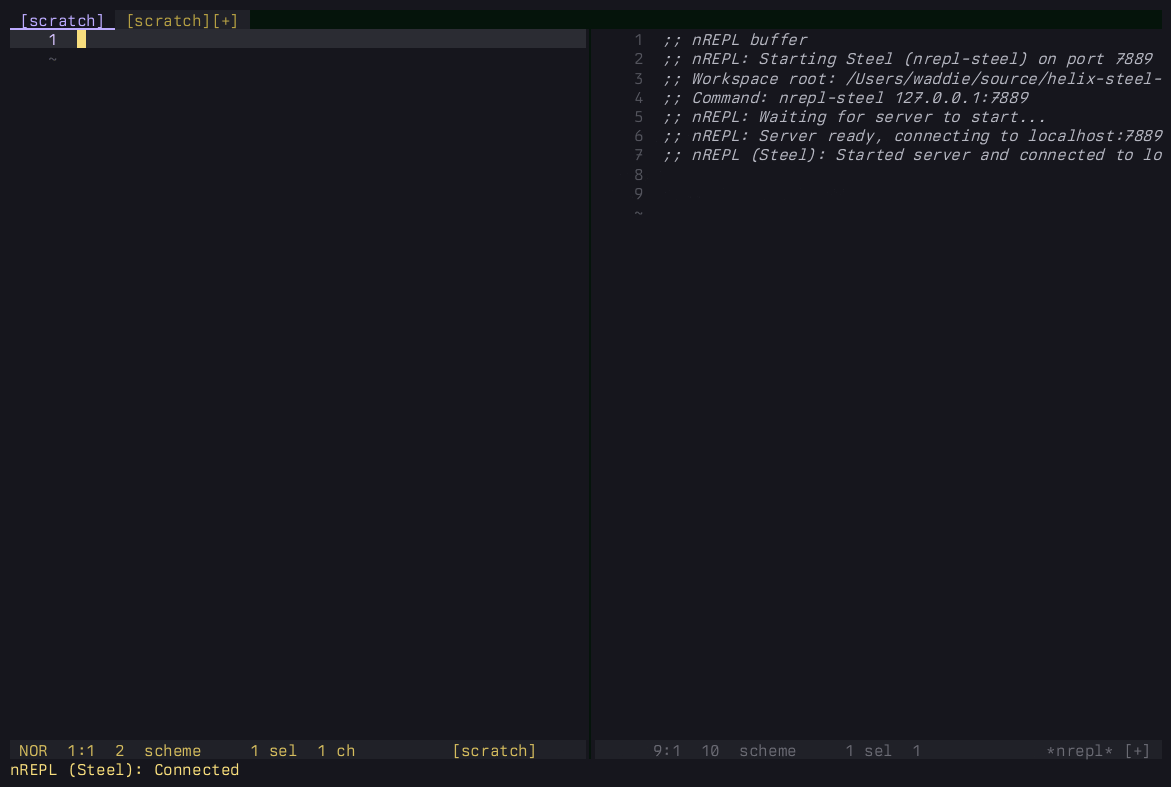 Evaluating code in Helix